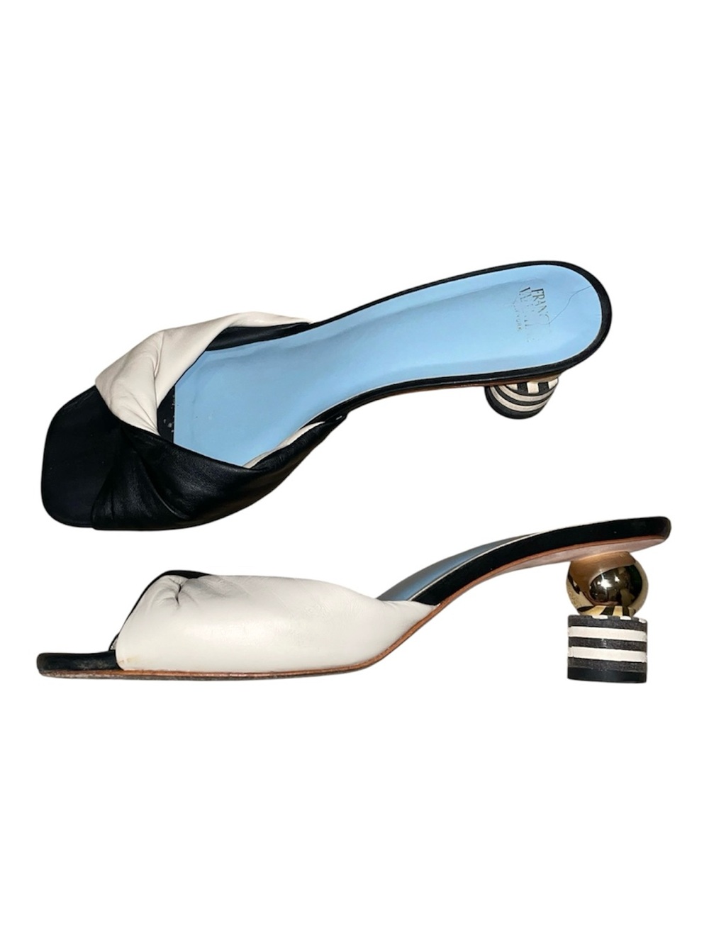 Frances Valentine Farah Twist Kickball Heel Sandals 9